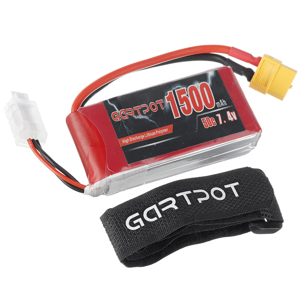 GARTPOT 7.4V 1500mAh 50C 2S XT60 Plug Lipo-batterij voor RC Racing Drone