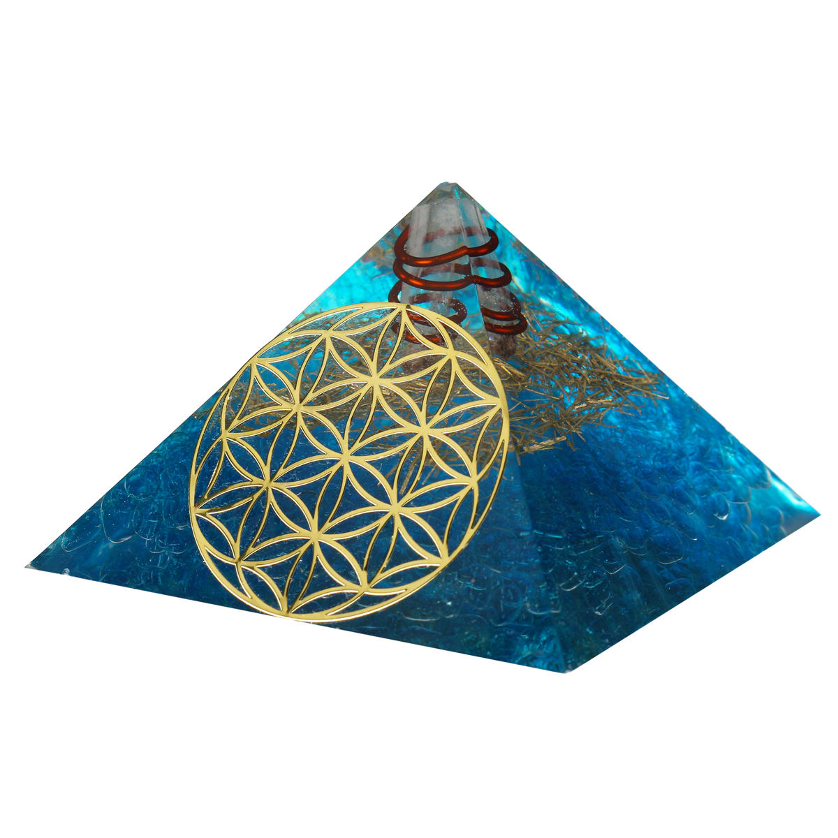 Crystals Apatite Orgone Gemstone Pyramid Meditation Yoga Energie generator Healing