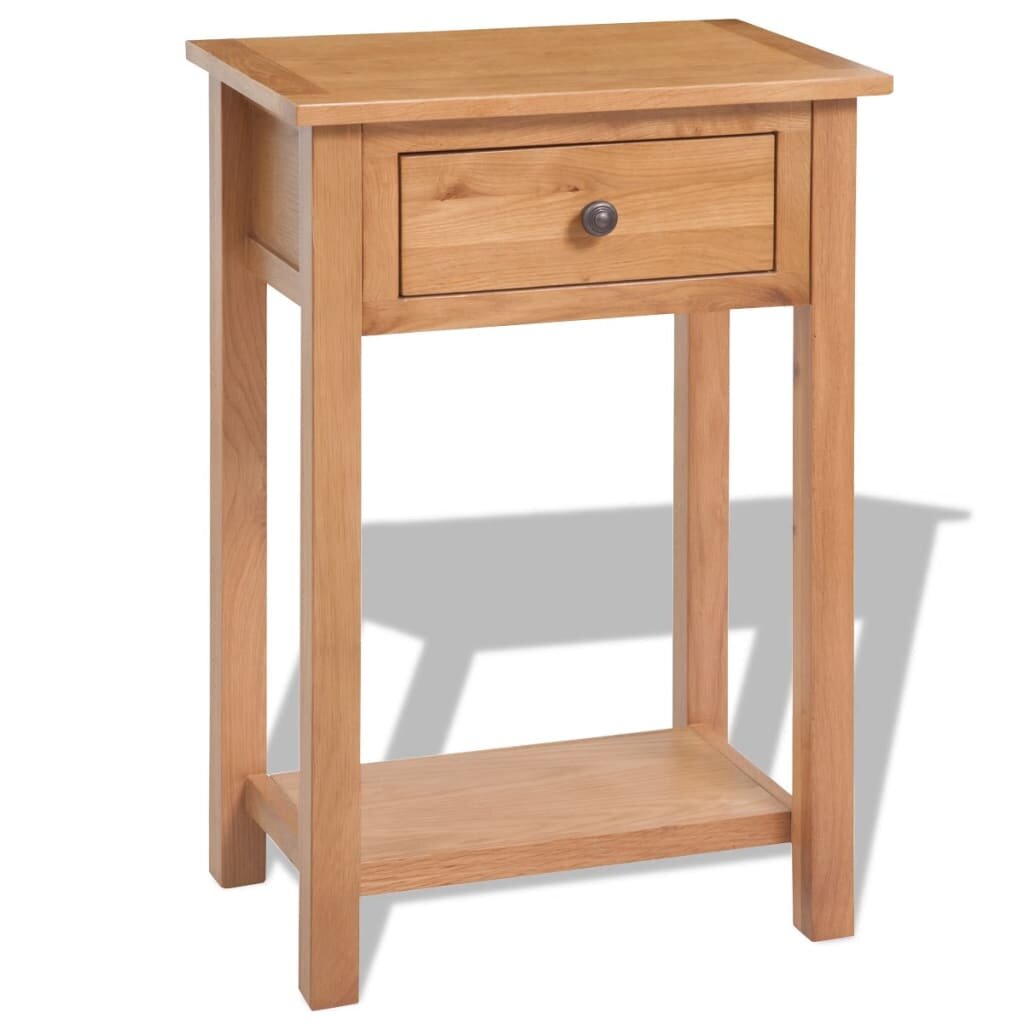 Console Table Solid Oak Wood 19.7