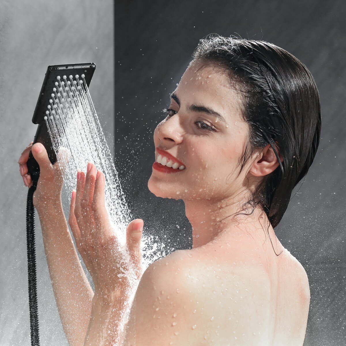Hand Held Shower Head Negative Ion Pressurized Hand Shower for Bathroom Showering System