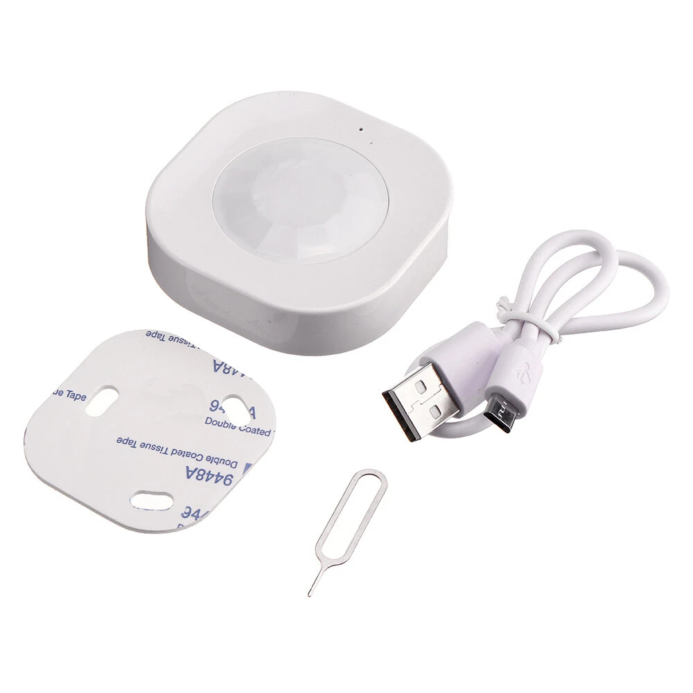 MoesHouse MS SPS Smart WiFi PIR Motion Sensor Human Detector Infrared Human Induction Receiver USB Charging Version