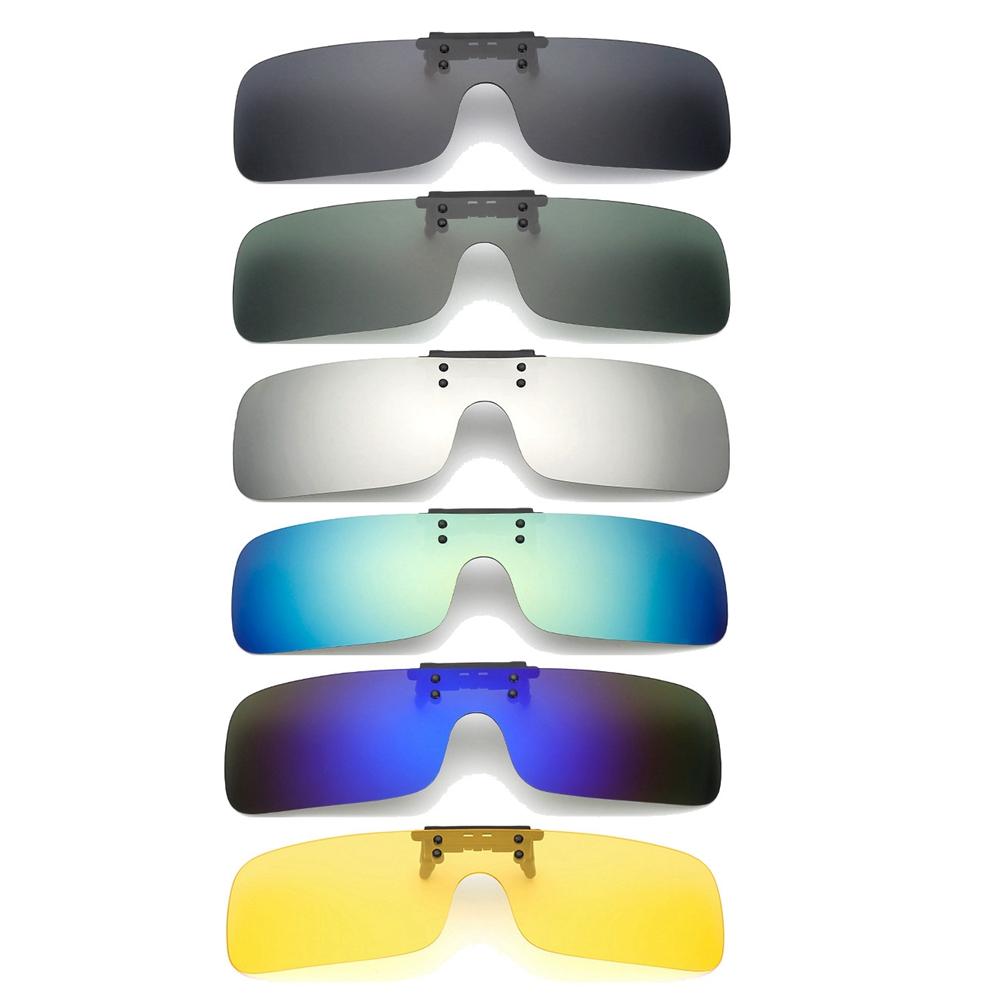 UV400 Polarized Cilp on Sun Glassess Driving Riding Night Vision Lenses For Myopia Glasses Anti-fog Goggles