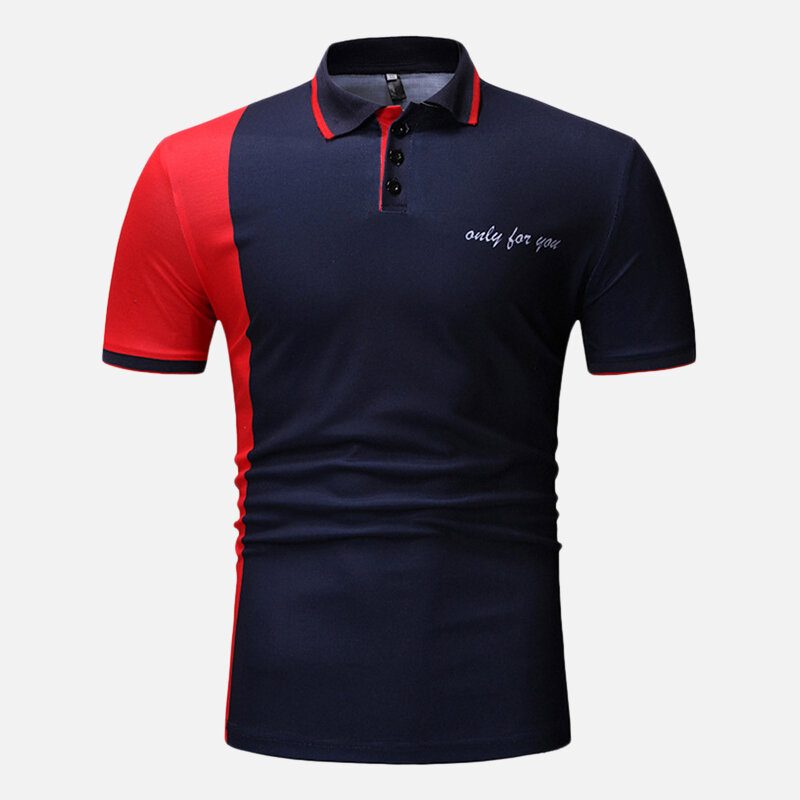 Men muscle fit color block short sleeve regular golf shirt Sale ...