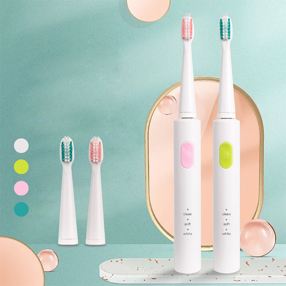 

BORUI IPX7 3 Mode Battery Operated Electric Toothbrush with 3 Brush Heads Oral Hygiene Health Products