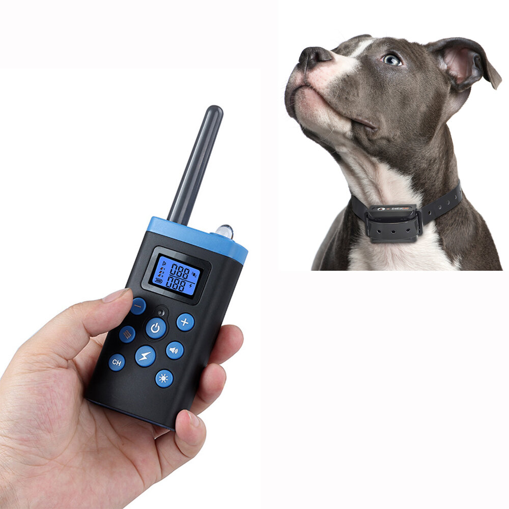 

PaiPaitek PD 525-1-TIO 1000m Waterproof Rechargeable Beep Vibrate Static Shock Stop Barking Dog Remote Control Training