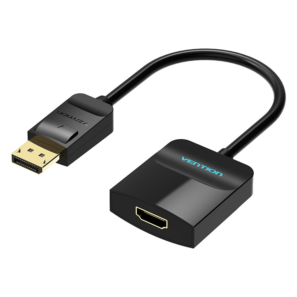 Vention HBGBB DP to HDMI Converter 1080P@60Hz Gold Plated 0.15m Display Port To HDMI Converter Cable Adapter