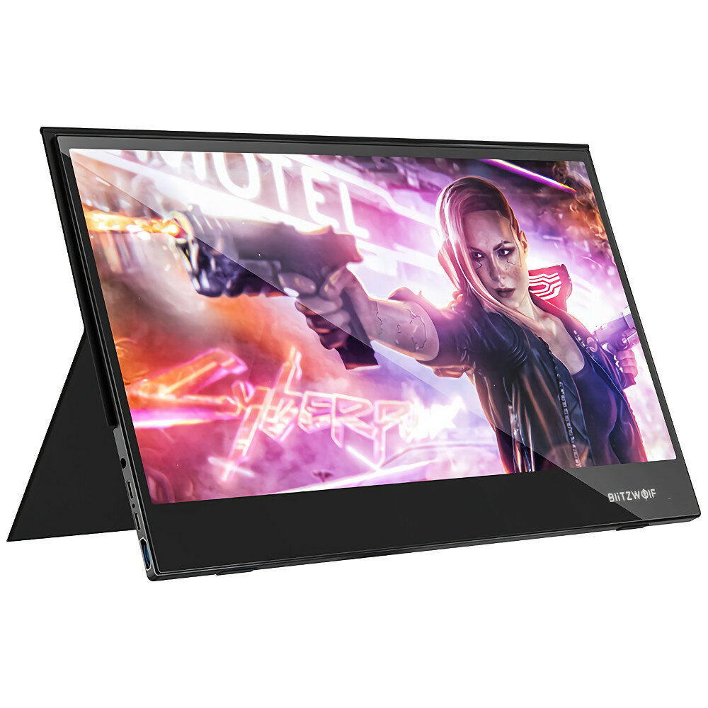 BlitzWolf BW-PCM5 15.6 Inch Touchable UHD 4K Type C Portable Computer Monitor Gaming Display Screen for Smartphone Tablet Laptop Game Consoles - EU Plug