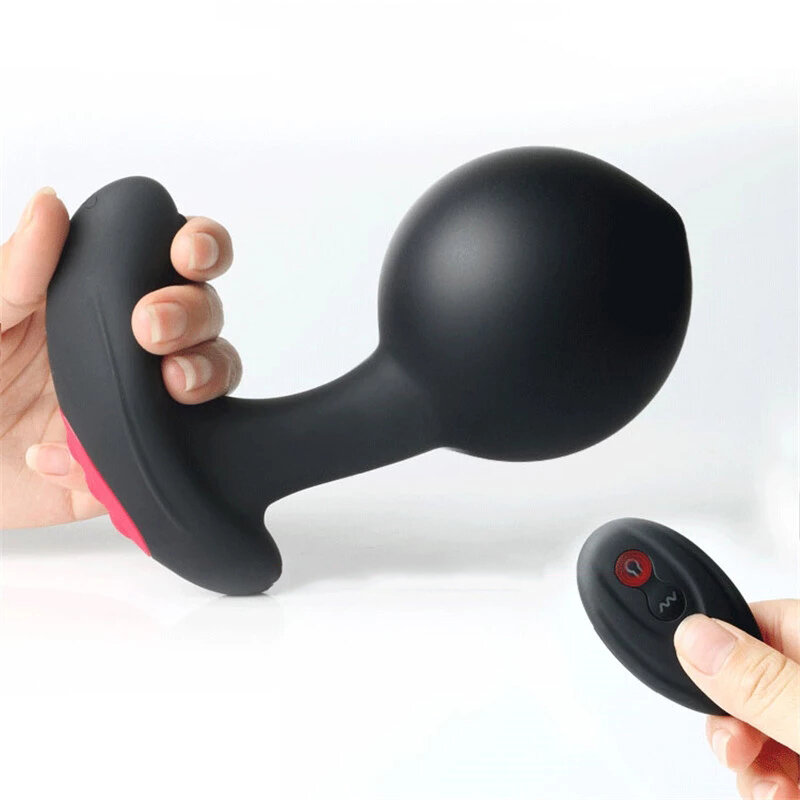

Wireless Remote Control Male Prostate Massager Inflatable Anal Plug Vibrating Butt Plug Anal Expansion Vibrator Sex Toys