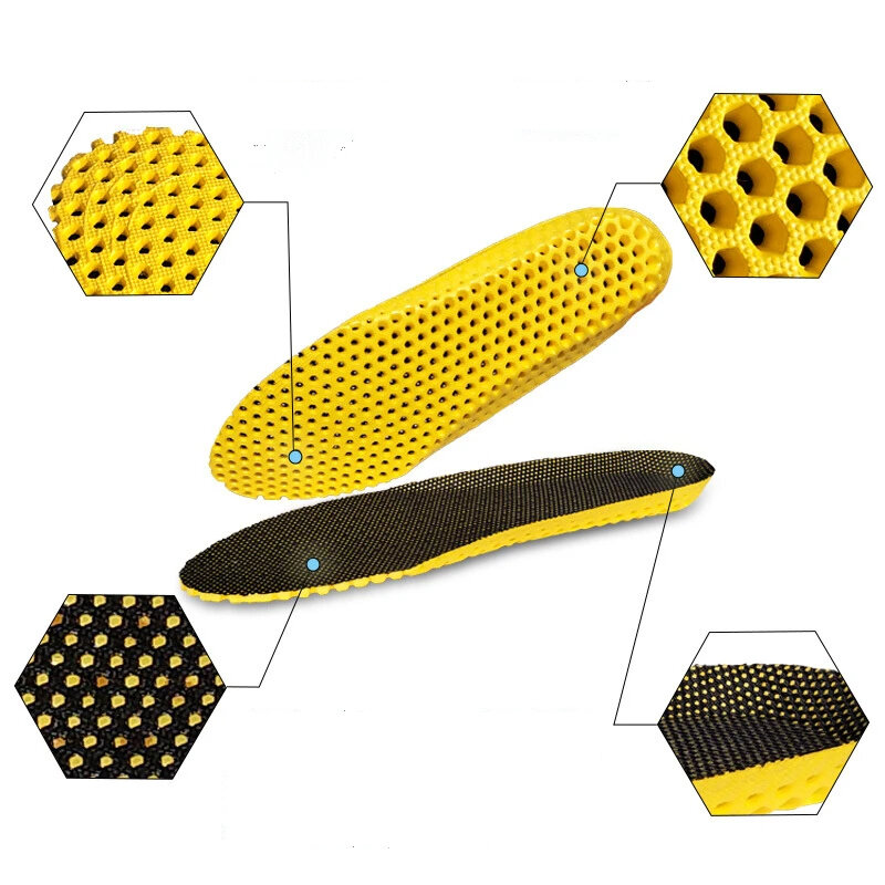 1 Par Honeycomb Sportssåler Bløde Klippbar Støddæmpende Åndbare Deodoriserende Såler til Udendørs Sport Løb