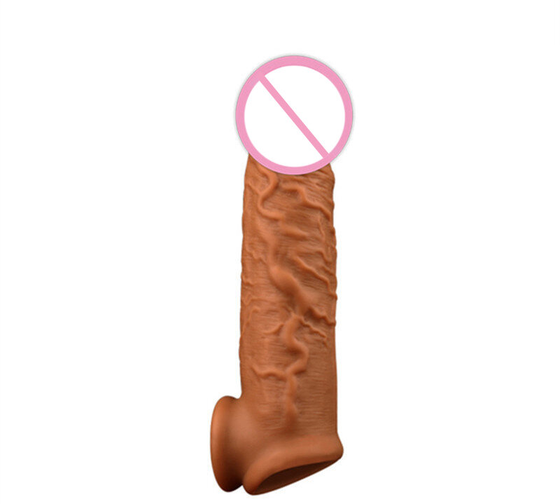 

Realistic Condoms For Men Reusable Dildos Sleeve Male Extender Dildo Enhancer Enlargement Condom Dick Sex Toys
