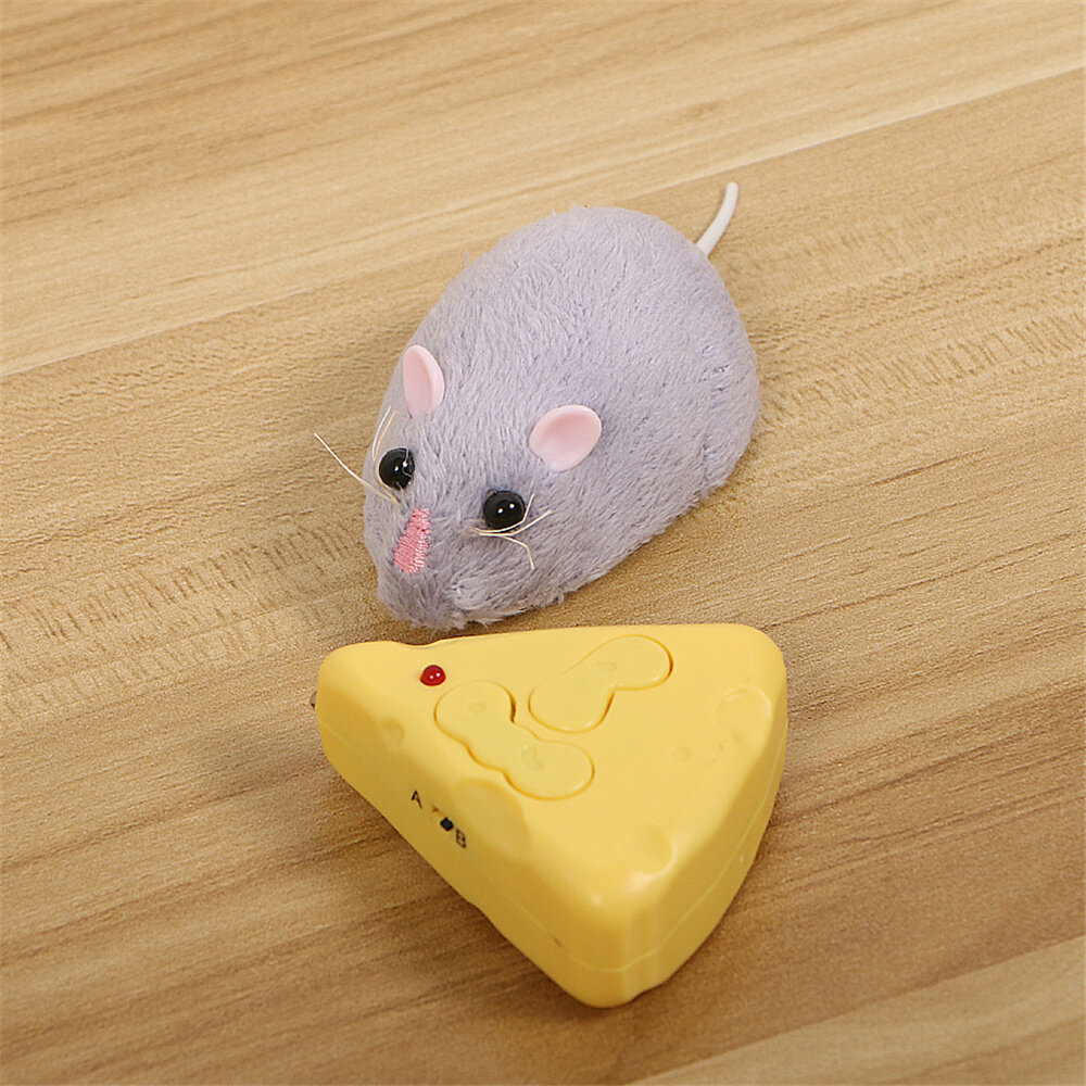 

Wireless Electronic Remote Control Rat Plush RC Mouse Toy Hot Flocking Emulation Toys Rat for Cat Dog,Joke Scary Trick T
