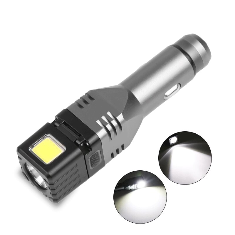 Quick شحن 3.0 Car شاحن & USB EDC LED مصباح يدوي XPG LED + COB 300LM صغير للتخييم ضوء