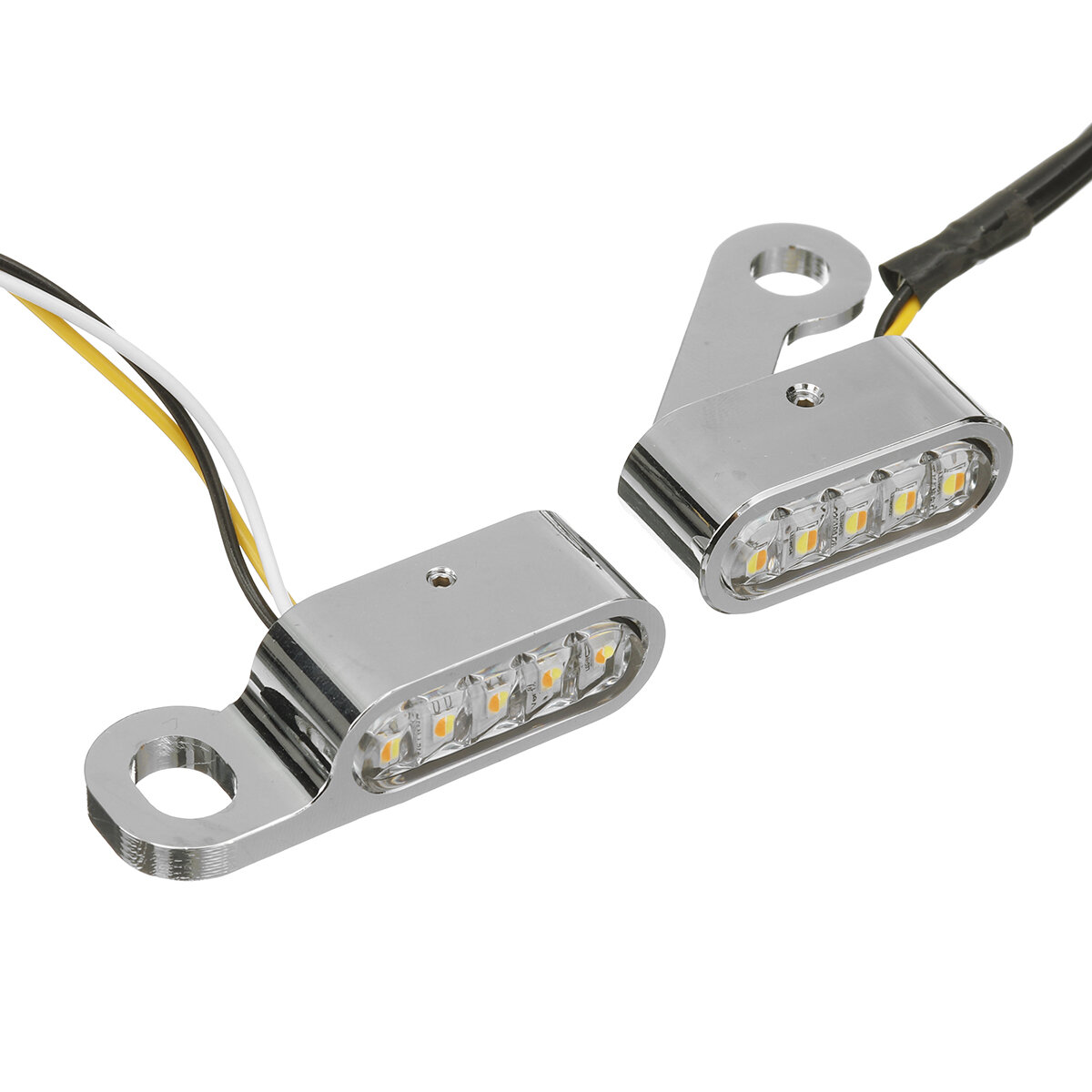 2 stks 10 LED Plating Shell Mini Turn Light Stuur Richtingaanwijzer Motorfiets Accessoires