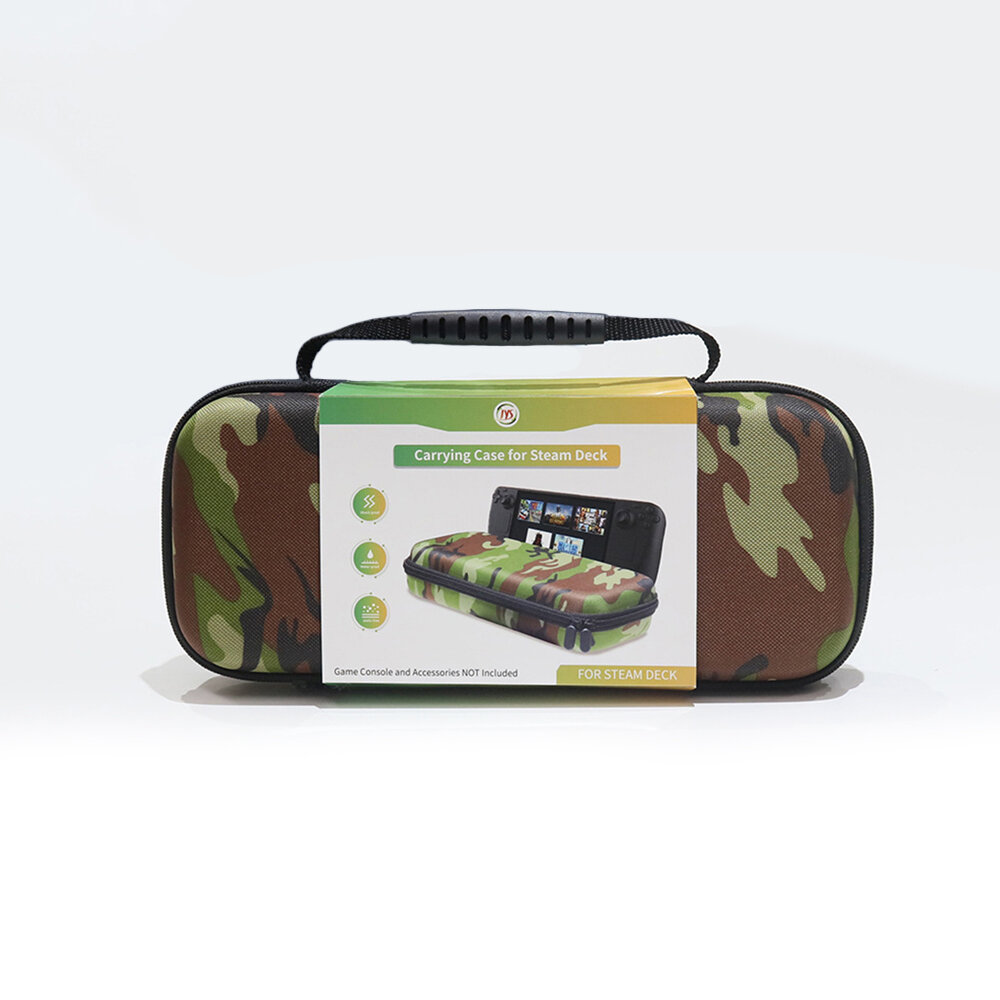 Travel Storage Bag EVA Camouflage Handbag Nylon Hardshell Carrying Case for Steam Deck Game Console