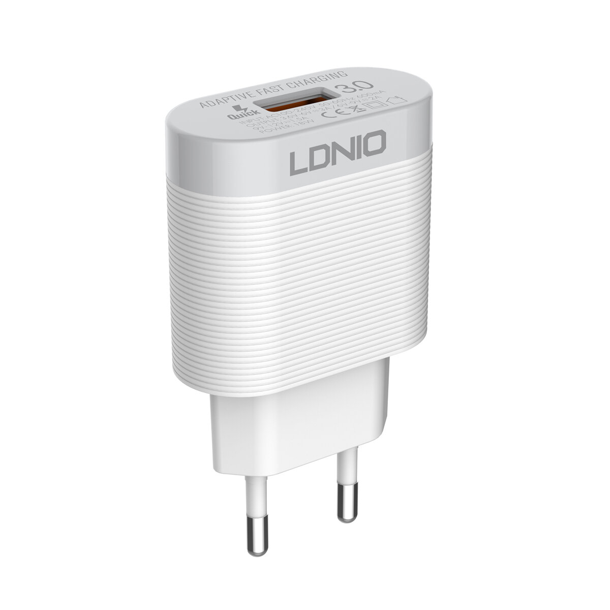 LDNIO 18W QC3.0USB充電器TravelWall Charger Adapter with USB Type-C Cable Fast Charging For iPhone XS 8Plus 11Pro MI10 Note 9S OnePlus 8Pro