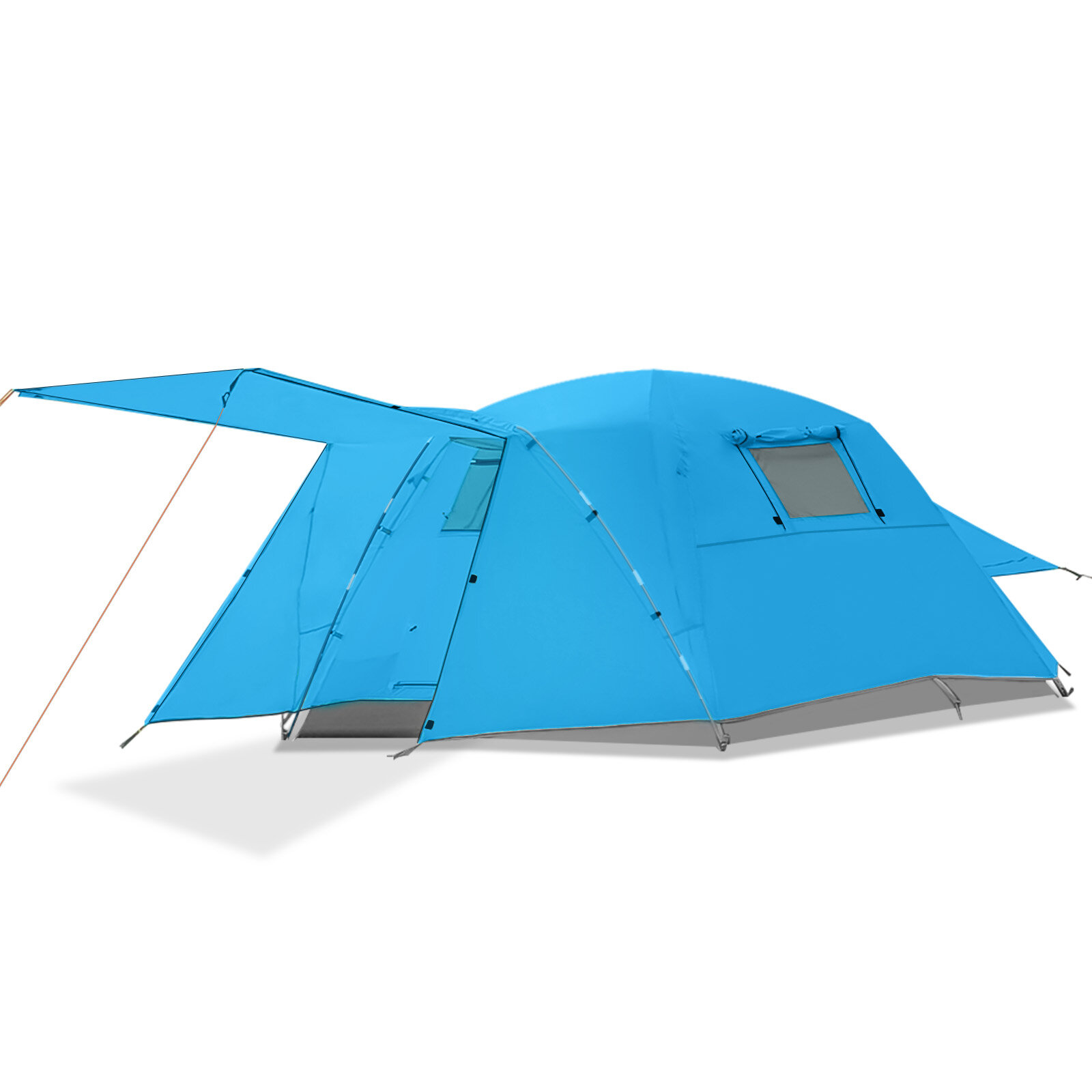 Раздвижной палатка Tooca для 4 человек с экранной комнатой, крыльцом, двойным слоем и водонепроницаемостью для кемпинга на открытом воздухе.