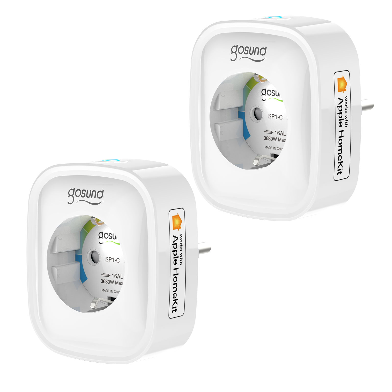 [2pcs] Gosund SP1-H HomeKit Version Smart plug WiFi Socket Power Monitor Timing Function Remote Control Voice Control Wo