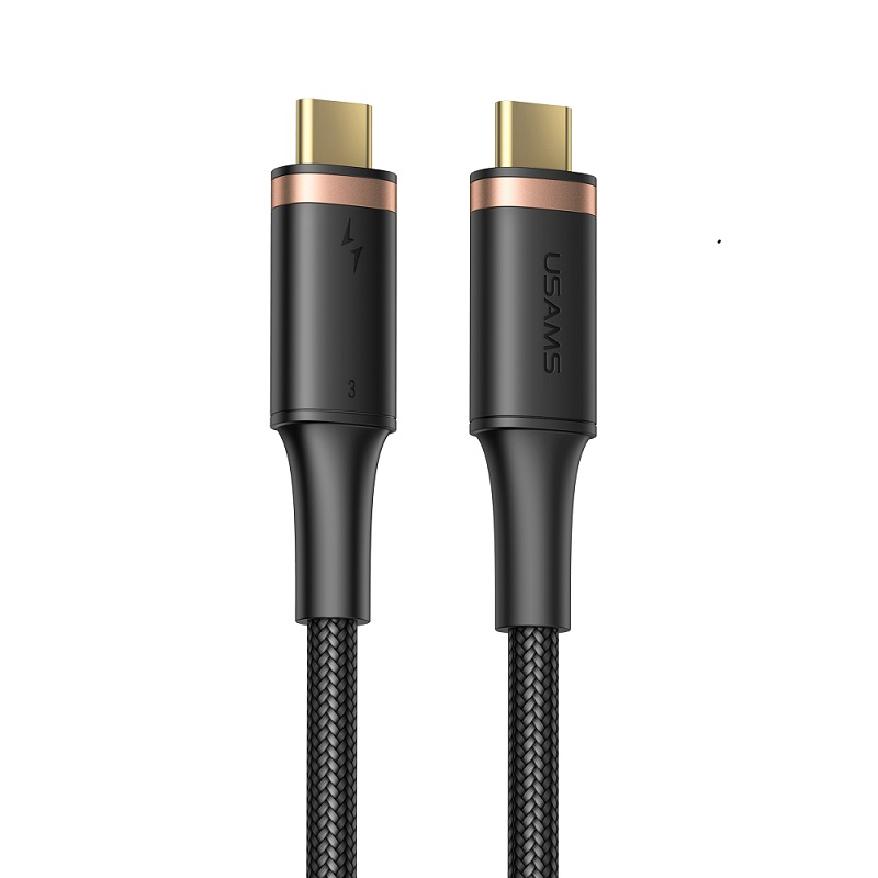 

USAMS 100W USB-C To USB-C Thunderbol 3.0 Coaxial Cable 5K 60HZ HD Display 40Gbps Data Transmission 0.8m long For Samsung
