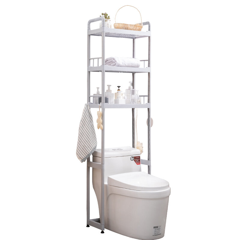 

1/2/3 Tiers Over Toilet Rack Kitchen Bathroom Storage Shelf Space Saver Shelf Organizer Bath Towels Shampoo Shower Gel H