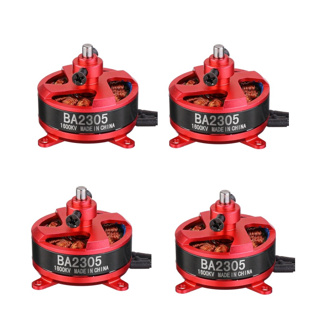 

4 PCS Racerstar RC Brushless Motor BA2305 1600KV Support 1S 2S 3S 8060 9050 Prop for Fixed Wing RC Airplane Drone
