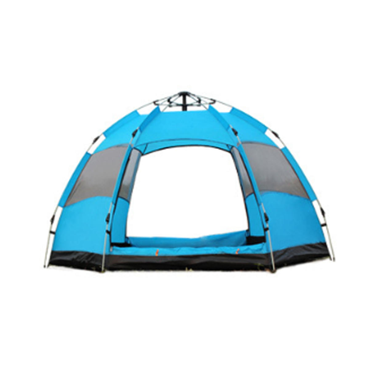 Teljesen automatikus, vízálló, gyorsan nyitható sátor 3-5 személy számára, ideális családi kempingezéshez, túrázáshoz, horgászáshoz, napvédő - narancssárga / zöld / kék.