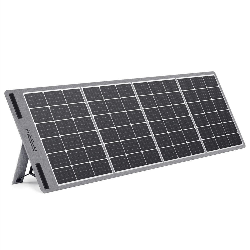 [EU Direct] Aferiy Foldable Solar Panel 200W, Lightweight Solar Panel with 5 Outputs, with Multi-Contact 4 Output/DC Ada