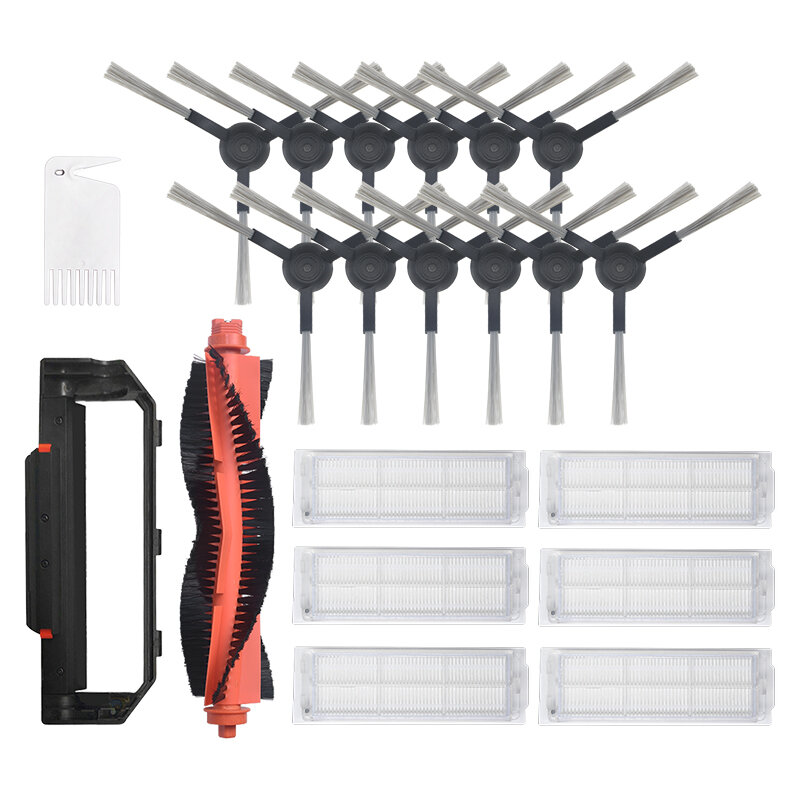 

21pcs Replacements for Xiaomi Mijia STYTJ02YM MOP PRO Vacuum Cleaner Parts Accessories Main Brush*1 Side Brushes*12 HEPA