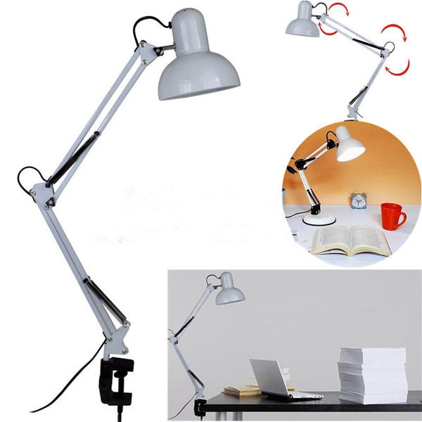 Adjustable Swing Arm Bedside Lamp Clamp, Bedside Table Lamp With Reading Arm