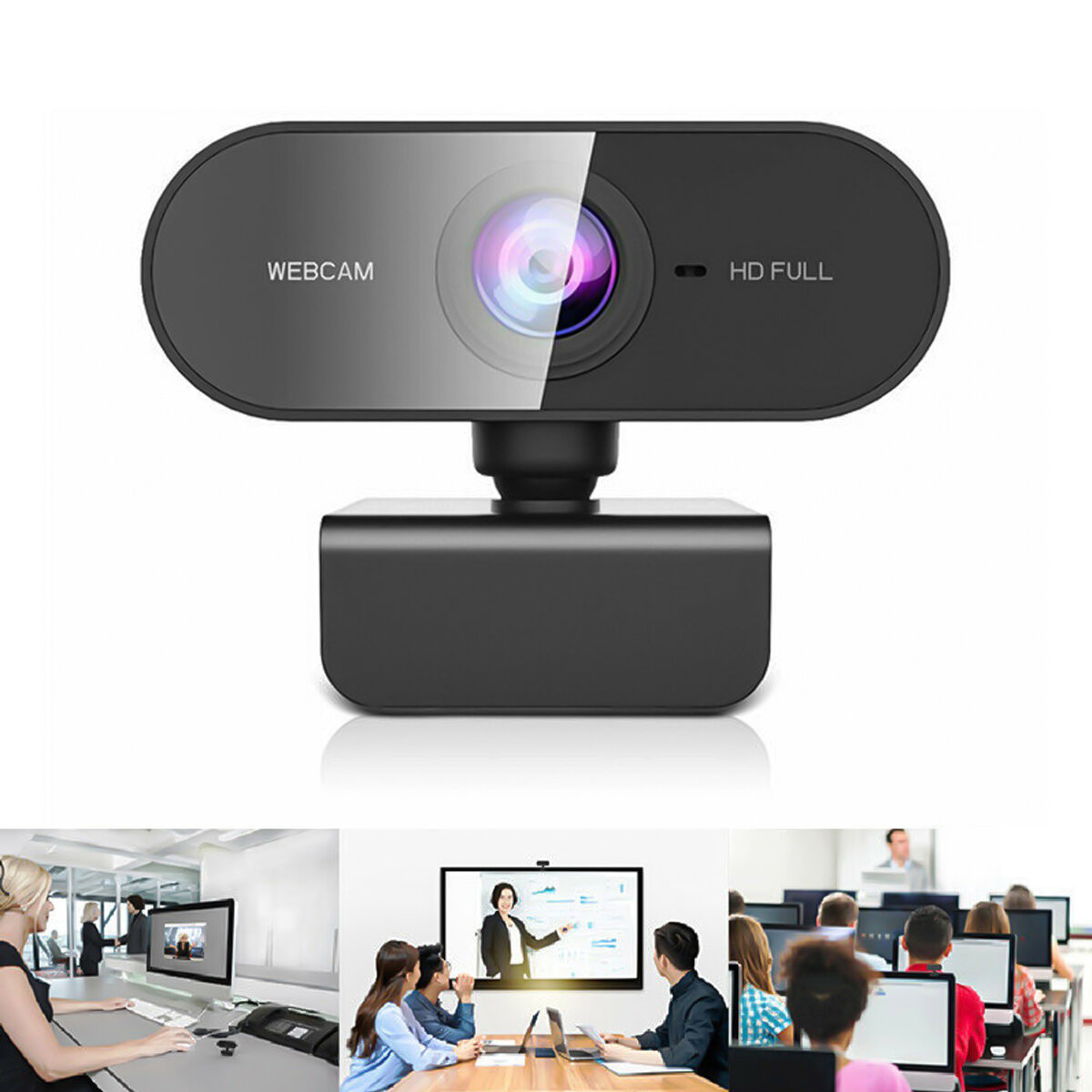 Volledige HD 1080P Autofocus-webcam met microfoon USB-streamingcamera voor pc-laptops