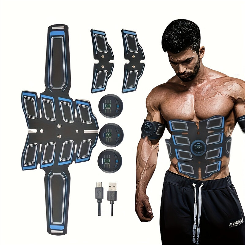 

EMS Muscle Stimulator Abdominal Shaping Belt Muscle Exercise Instrument Abdominal Muscle Patch Fitness Equipment for Men