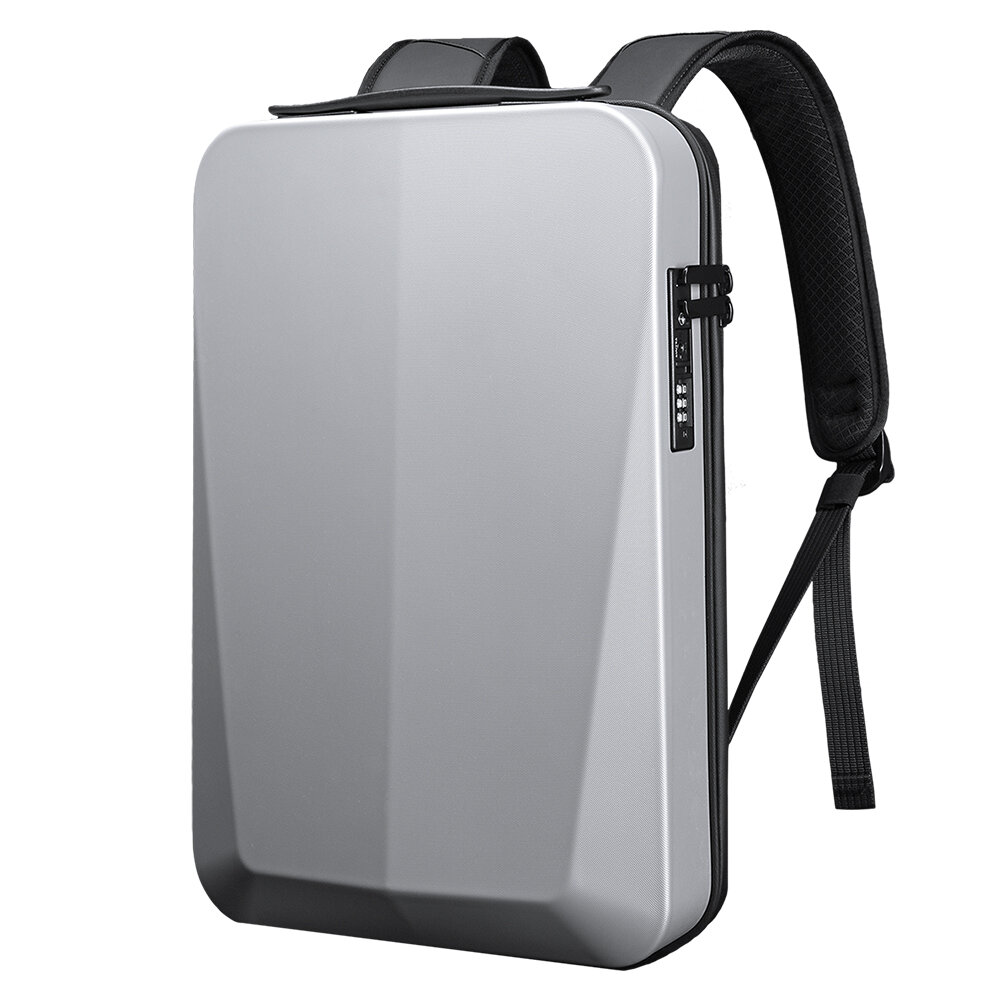 BANGE PC Hard Shell Shoulder Backpack Business Backpack TSA Anti-theft Computer Bag USB Charging Wat