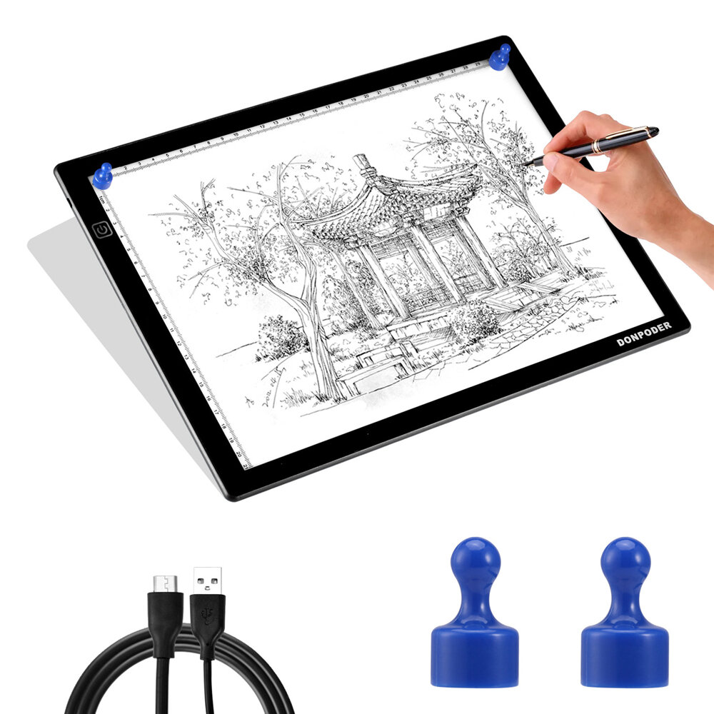 

A3/A4 Drawing Tablet USB Powered Three Gear Dimming Stepless Dimming Art Stencil Board Portable Copy Station