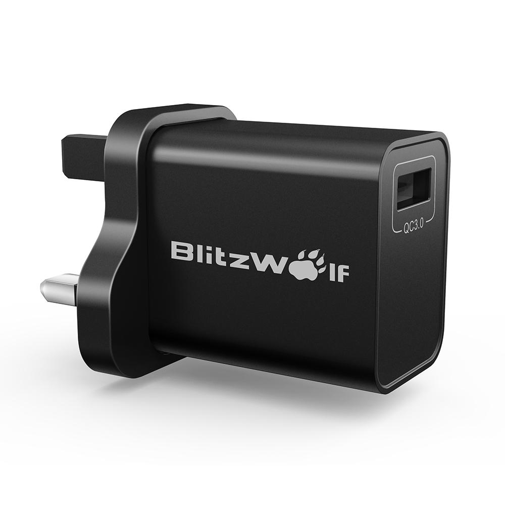 BlitzWolf®BW-S9 18W USB充電器 EU& US UK AUアダプタ 1mマイクロUSBケーブル付