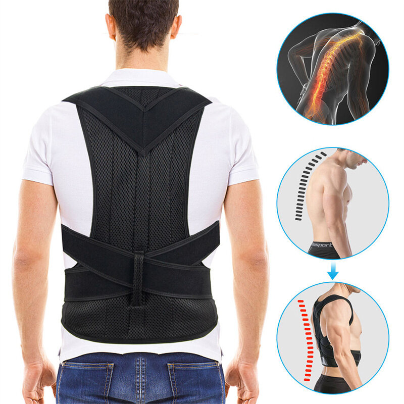 

Body Shaping Back Support Comfortable Design Easy to Adjust Waist Posture Corrector for Fitness Sports Shoulder Recovery