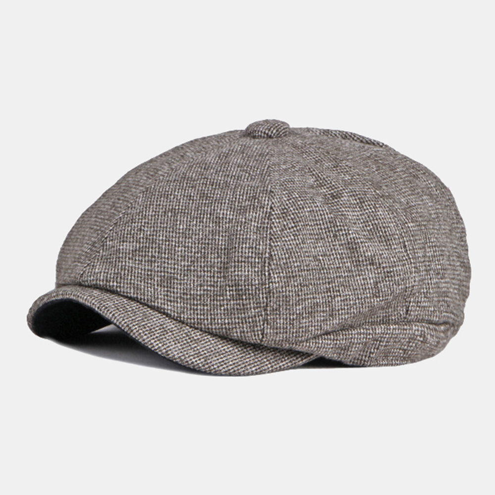 Men Newsboy Hats British Casual Outdoor Sunshade 8 Panel Ivy Cap Octagonal Hat