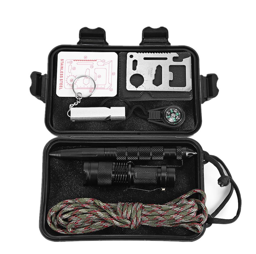 7 In 1 Multifunction Emergency Survival Kit Εξωτερικός εξοπλισμός SOS Εξοπλισμός για ταξίδια πεζοπορίας Κυνήγι