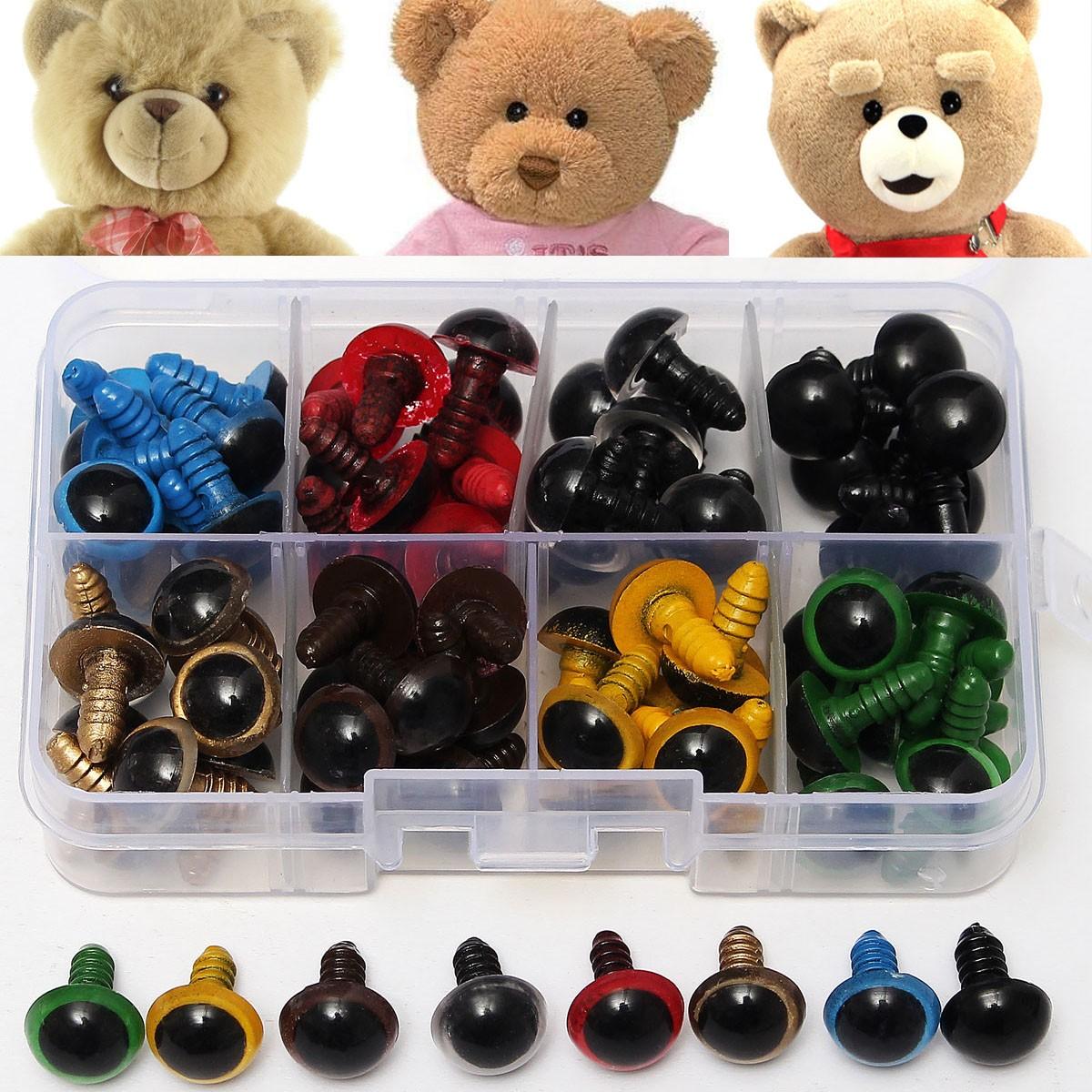 80 stks 12mm 8 Kleuren Plastic Veiligheid Ogen Sluitringen Kids Teddybeer Pop Dier Speelgoed Handgem