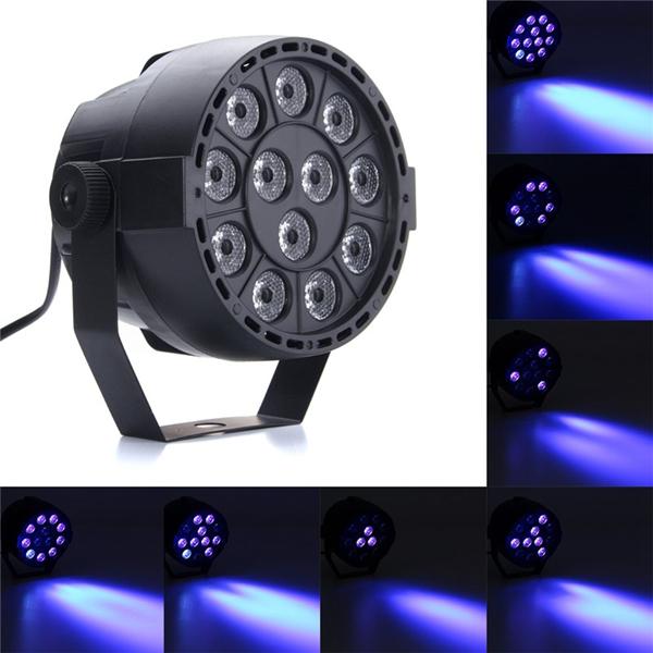

12W UV 12 LED Black Auto Sound Active Par Stage Light DMX512 для диско-клуба Bar DJ Show AC110-240V