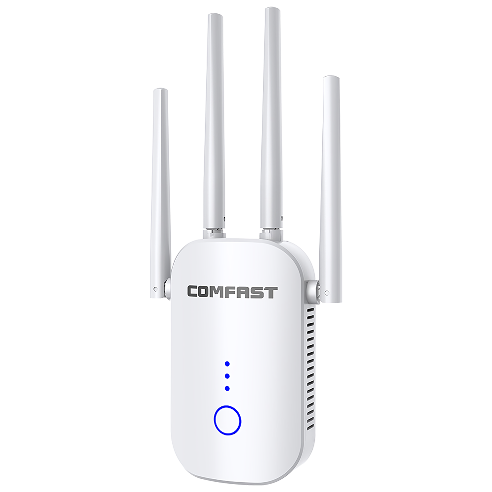 

COMFAST 1200M Wireless Repeater Wifi Range Extender Dual Band 2.4G 5.8G WiFi Amplifier Booster 4*Antenna with RJ45 Port
