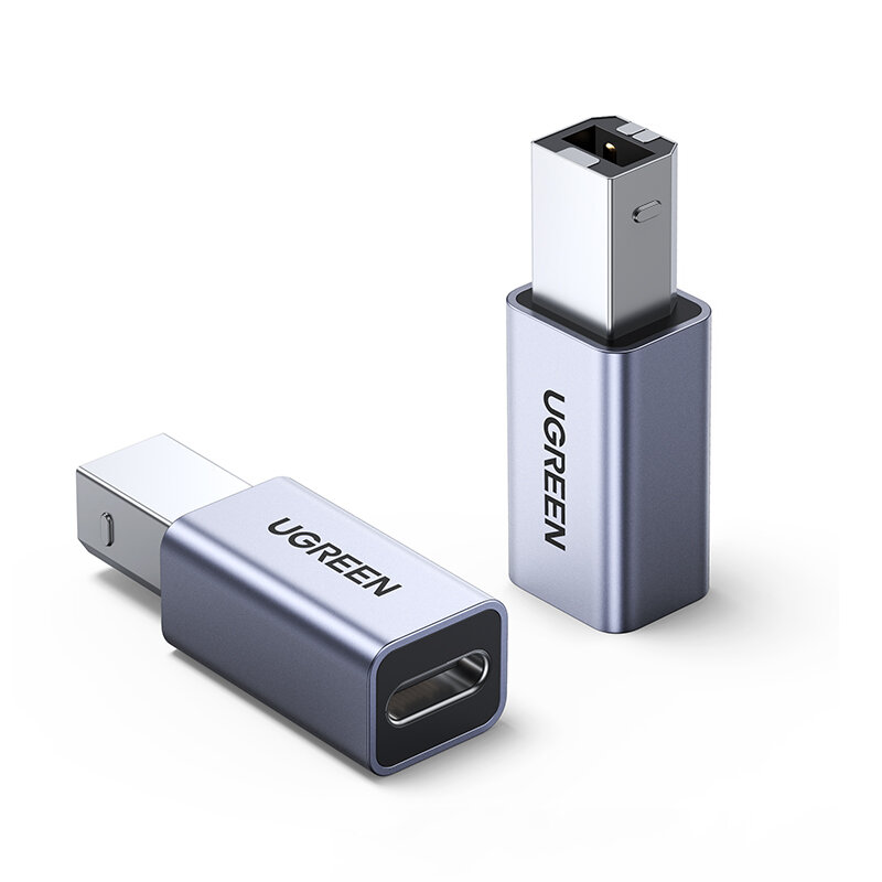 Ugreen USB2.0 Printer Adapter USB C To USB Printer Adapter For Hard Drive Base Fax Machine Scanner USB 2.0 Data Printer