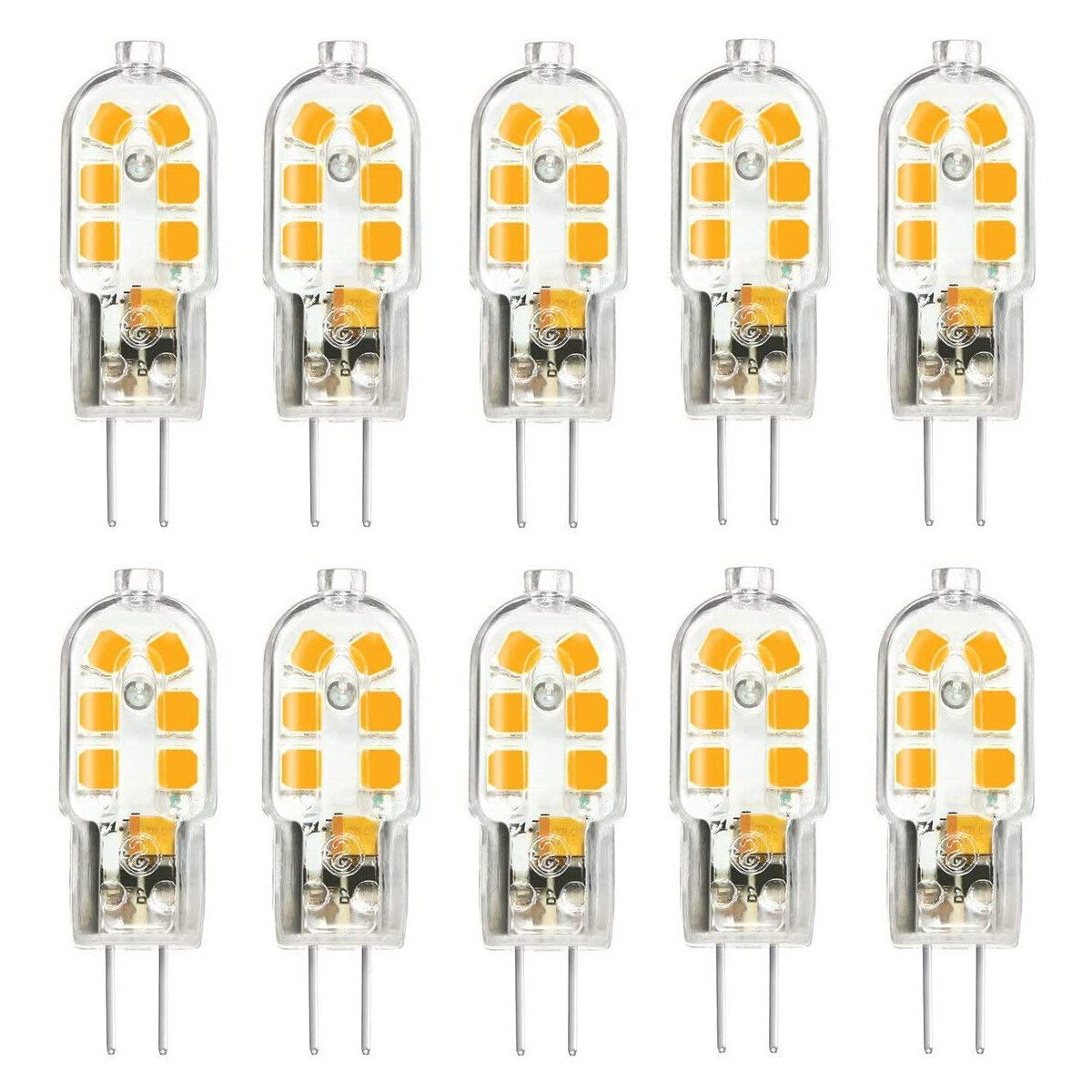KINGSO 10er Pack LED Glühlampe G4 3W Energiesparende 25W äquivalente Halogen- / Glühlampe G4 LED 360 ° Abstrahlwinkel AC