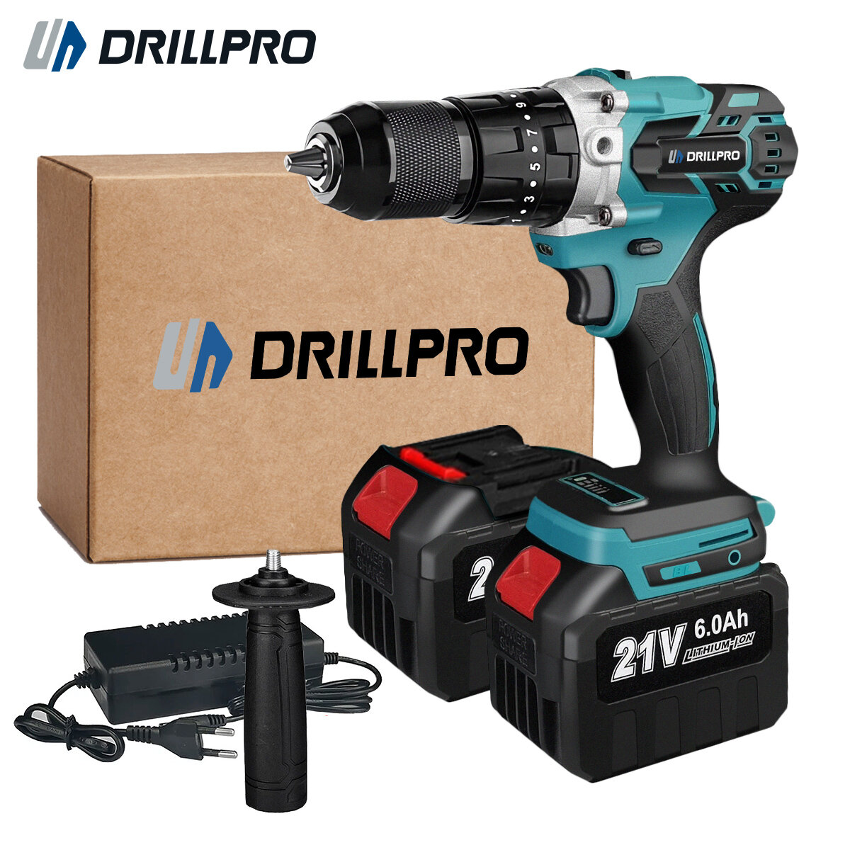 best price,drillpro,21v,brushless,electric,drill,1/2inch,with,batteries,discount