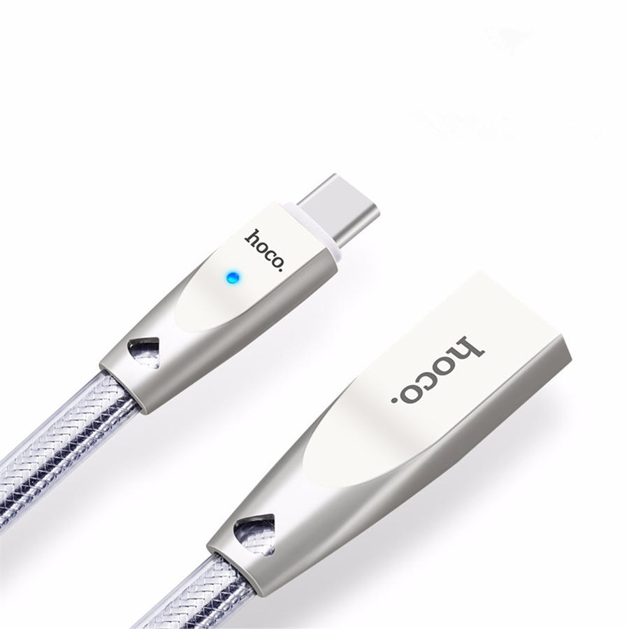 

HOCO U9 2.4A вязаный желе из цинкового сплава Type-C USB-кабель для зарядки и передачи данных 1,2 м для Samsung S8 mi6