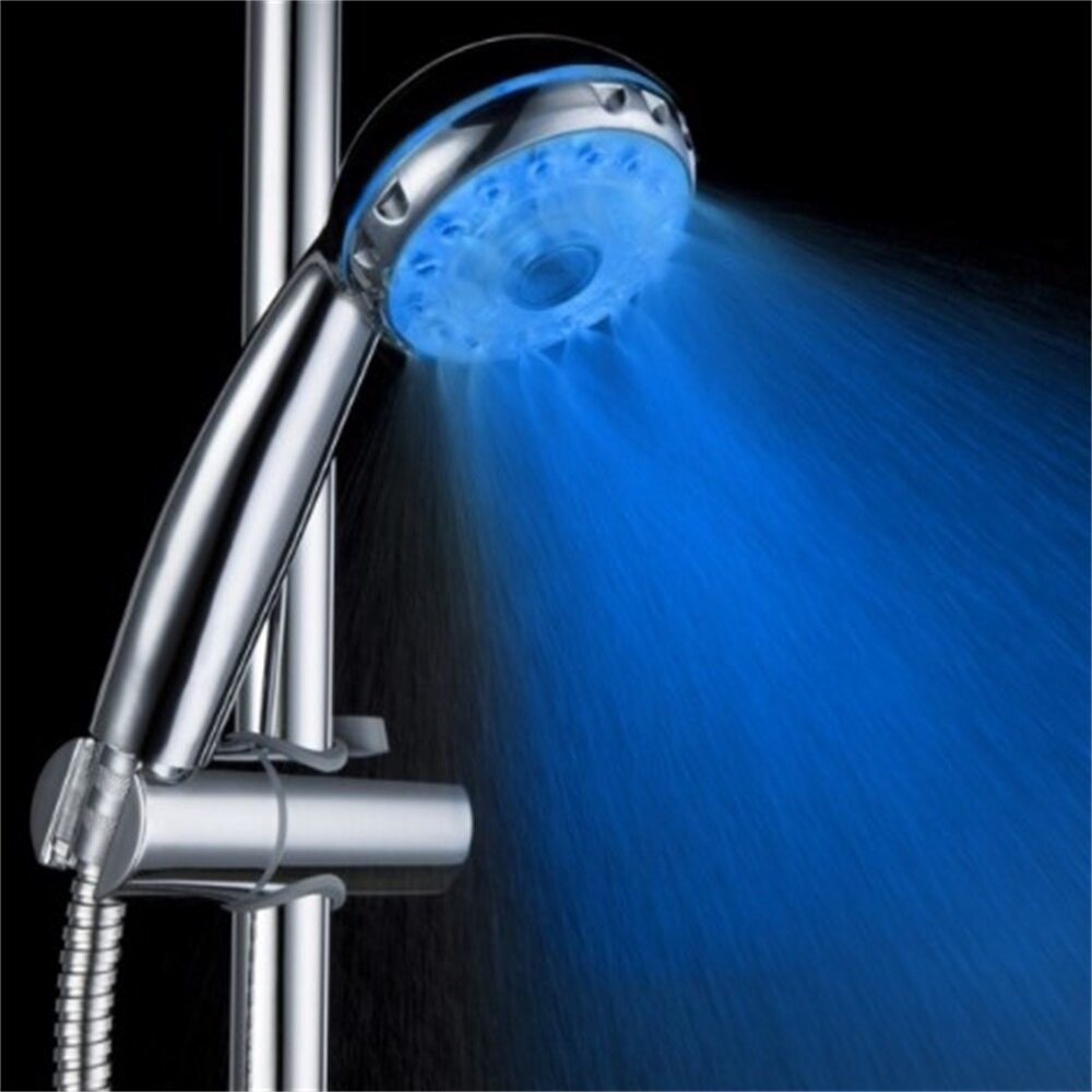 

Rainbow Bather Color Changing LED Anion Spa Shower Head Bathroom High Pressure Water Saving Shower Head