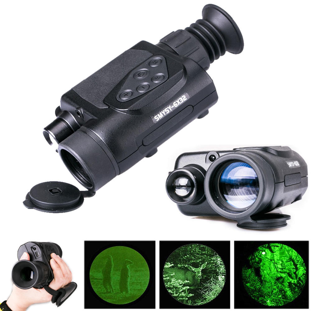 IPRee® 6x32 200M Цифровой инфракрасный ночного видения Ручной монокуляр HD Телескоп камера Видеозапись
