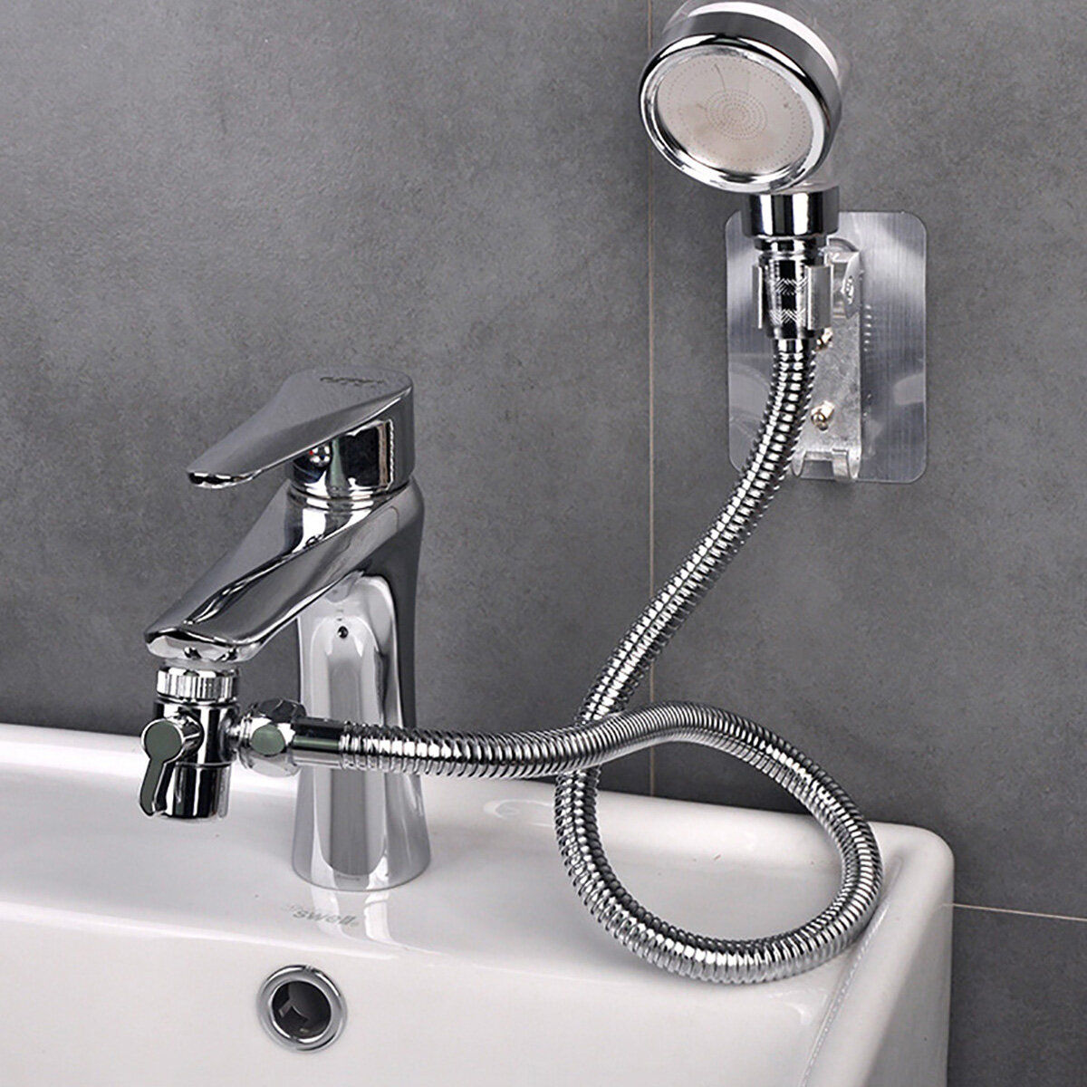 

Washbasin Pressurized Faucet External Shower Bathroom Washbasin Extended Shampoo Handheld Small Nozzle Set