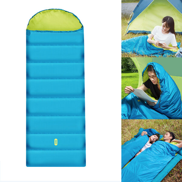 Sac de couchage portable Zenph HW050201 en coton à sept trous avec capuche pour le camping en plein air