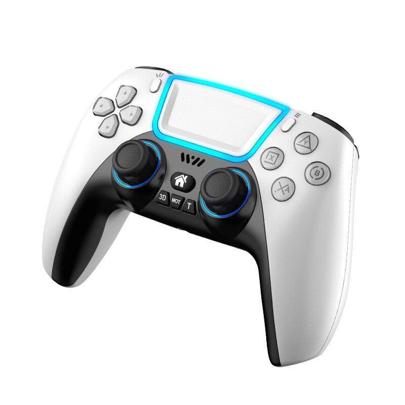 RALAN P03 Wireless Bluetooth Game Controller Gamepad With RGB Light Touchpad Back Key Support 3D Joystick Turbo for PS3
