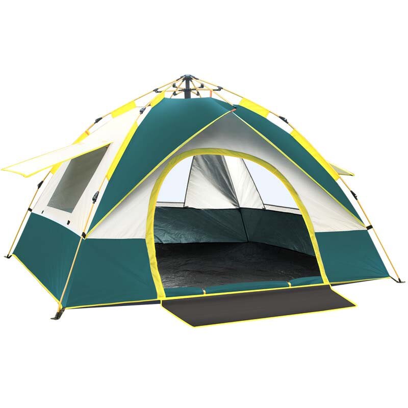 Fully Automatic Pop Up Tent Camping Travel Family Tent Rainproof Windproof Sunshade Awning for 1-2/3-4 Person