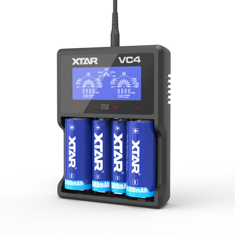 Ładowarka do baterii XTAR VC4 LCD Screen USB za $17.99 / ~72zł